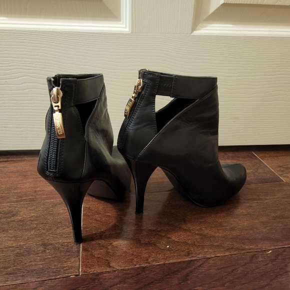 Black Patent Leather Stiletto Ankle Boot - Picture 3 of 7